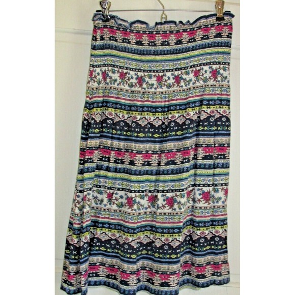 Timing Women's Multicolored Rayon Shirred Sleeveless Sundress Size L - Picture 4 of 5